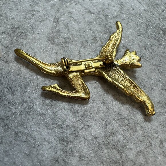 Vintage Gold-Toned Art Deco Style Dancer Brooch Pin Ballet MCM - Picture 5 of 6